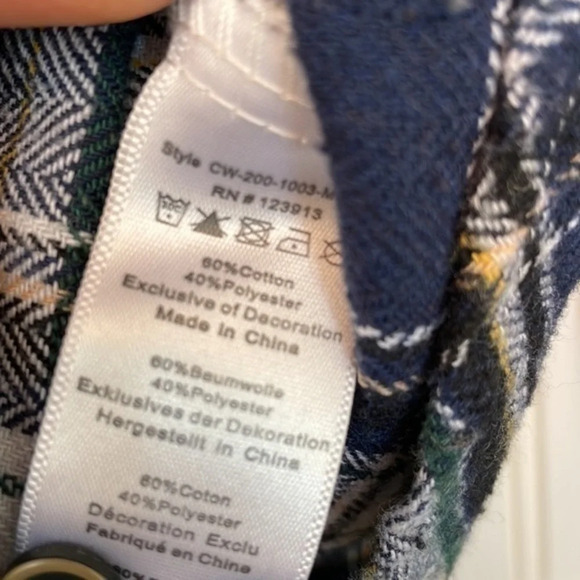 Jachs Girlfriend Blue Plaid Flannel Size Large (L) - Picture 6 of 8